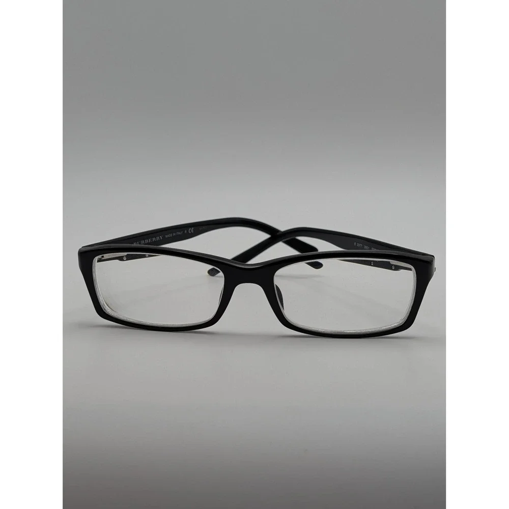 Burberry B 2077 Black Rectangular Eyeglasses Frames Italy 52-16-140